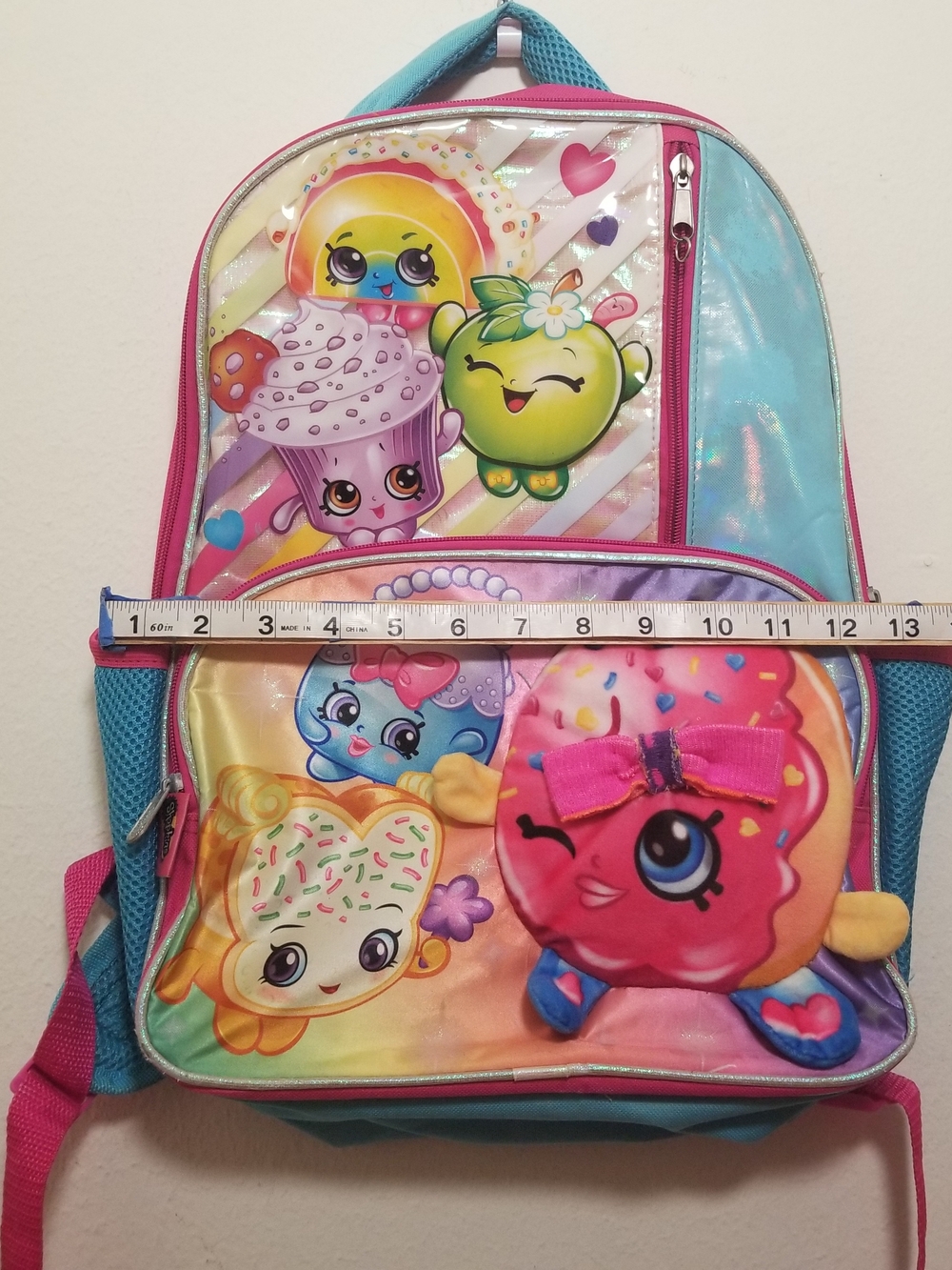 Shopkins Kids' One Size Pink, Teal, & Rainbow Backpack With A Character Print - Picture 15 of 16